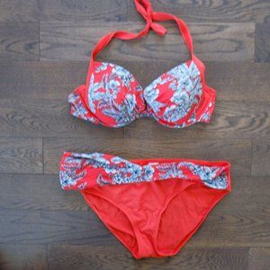 Skye Red Hawaii Hibiscus Flower 2 piece bikini
